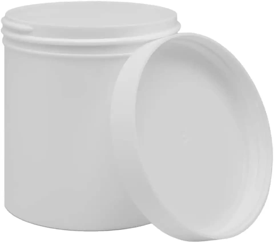 Ezy Dose Ointment Jar and Container, 16 oz Capacity, White (Pack of 12)