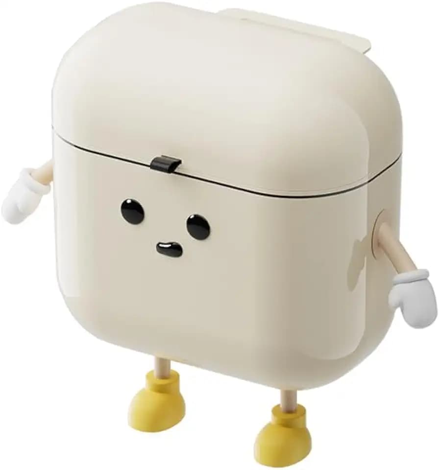 2.4 Gallon/9 Liter Kitchen Wall-Mounted Trash Can with Lid Ideal for Kitchens,Bathrooms, Offices,and Bedrooms Space-Saving and Decorative Waste Container(Cream White, DIY-Friendly)