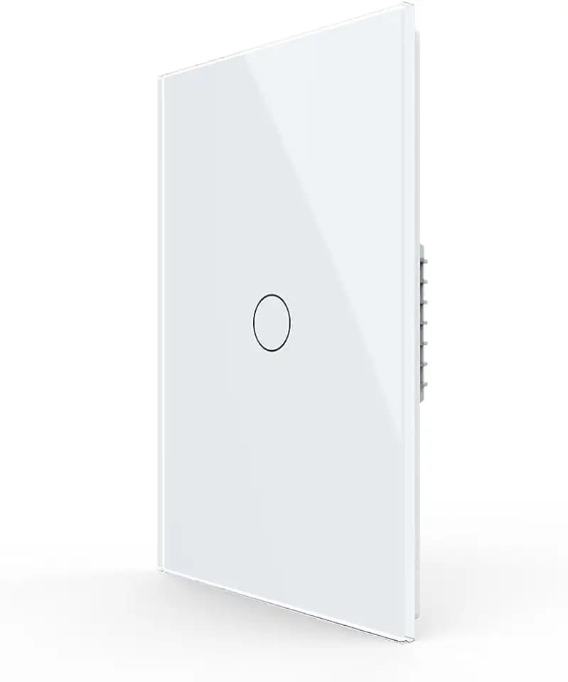 LIVOLO 1 Circle 1 Way Modern Electrical Light Switch Single Pole Wall Switch Touch Light Switch with Led Indicator,No Neutral Wire,White…