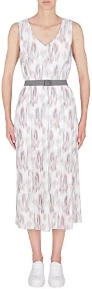 Armani Exchange Women's Sleeveless Logo Tape Band Secret Garden Print Midi Dress