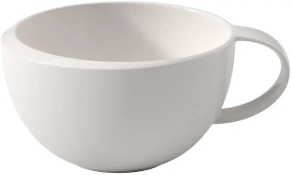 Villeroy & Boch - NewMoon Coffee Cup, Premium Porcelain, Made in Germany, Dishwasher and Microwave Safe, 6.5 oz Capacity, White