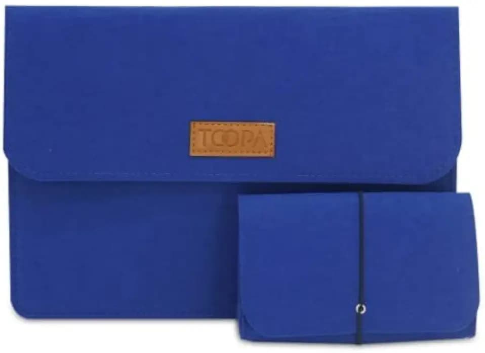 Generisch tOOpa BAG - Laptoptasche aus Filz passend für 13 Zoll notebooks mit extra Tasche. Filztasche mit zusätzlichen innenlayer. (13 Zoll, Blue)
