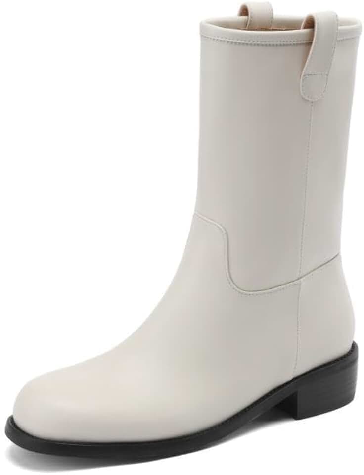 TinaCus Women's Handmade Mid Calf Boots