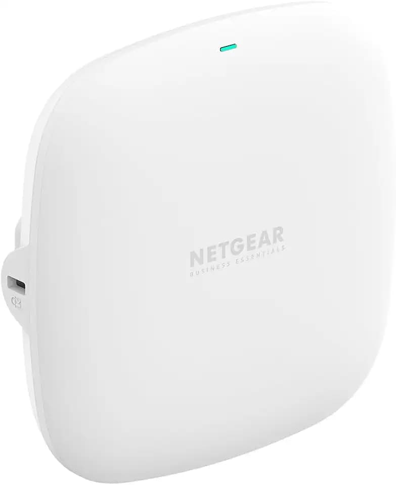 NETGEAR Wireless Access Point (WAX210) – WiFi 6-Dualband mit AX1800-Geschwindigkeit | 1G-PoE-Netzwerkanschluss | Bis zu 128 Geräte | 802.11ax | WPA3 | Bis zu 4 SSID-Netzwerke, Netzteil nicht enthalten