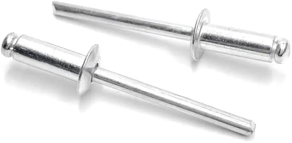 ISPINNER 100pcs 3/16" x 1/2" Aluminum Blind Rivets, 4.8 x 12.7mm Pop Rivets, Pack of 100 (Silver)