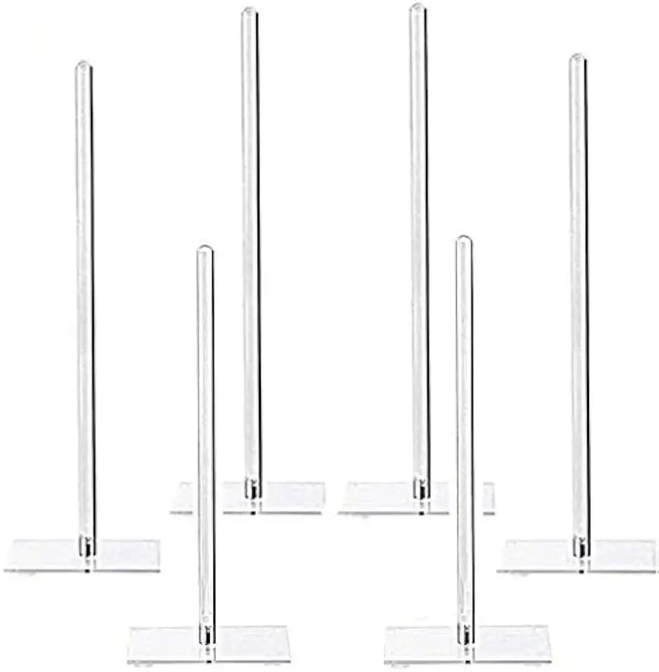 CY craft Acrylic Donut Stand 6 Pieces,Removable Clear Donuts Display Stand Bagels Holder for Party Wedding Birthday Treat Display Corner Decor,Non-slip Doughnut Bar 16 inch and 10 inch