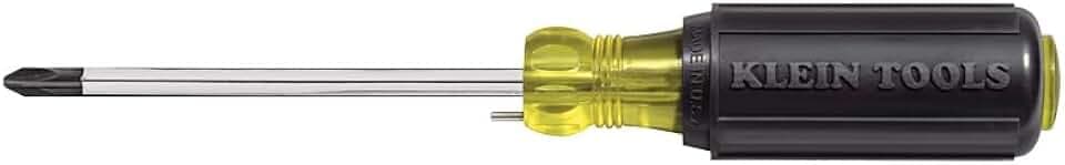 Klein Tools 603-4B No. 2 Wire Bending Phillips Tip Screwdriver, Made in USA, 4-Inch Round Shank