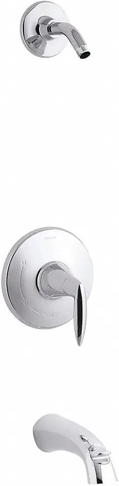 Kohler TLS45104-4-CP Alteo Rite-Temp Bath and Shower Valve Trim with Lever Handle and Spout, Less Showerhead