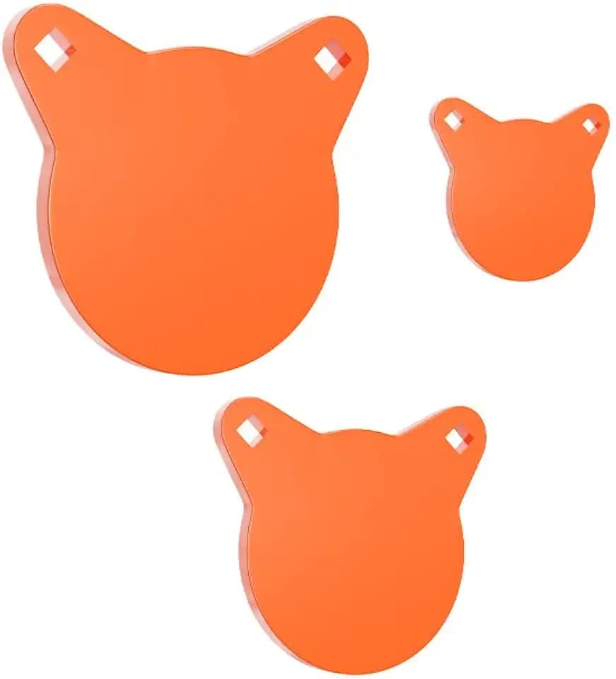 AR500 Steel Targets for Shooting, 1/2'' or 3/8'' Thick Torso Gong Combo Metal Targets for Shooting Laser Cut Steel
