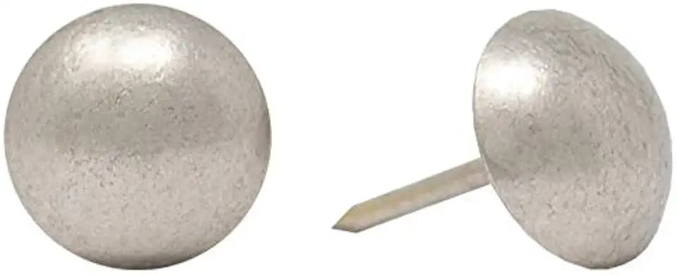 Premium Upholstery Tacks, Nailhead Decorative Trim for Furniture, 7/16-inch Diameter (200, Pewter Nickel)