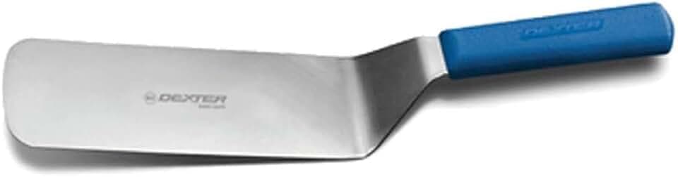 Dexter-Russell Sani-Safe 8” x 3” Solid Turner – S286-8PCP, Offset Stainless Steel Blade with Textured Polypropylene Handle, NSF Certified, Made in the USA