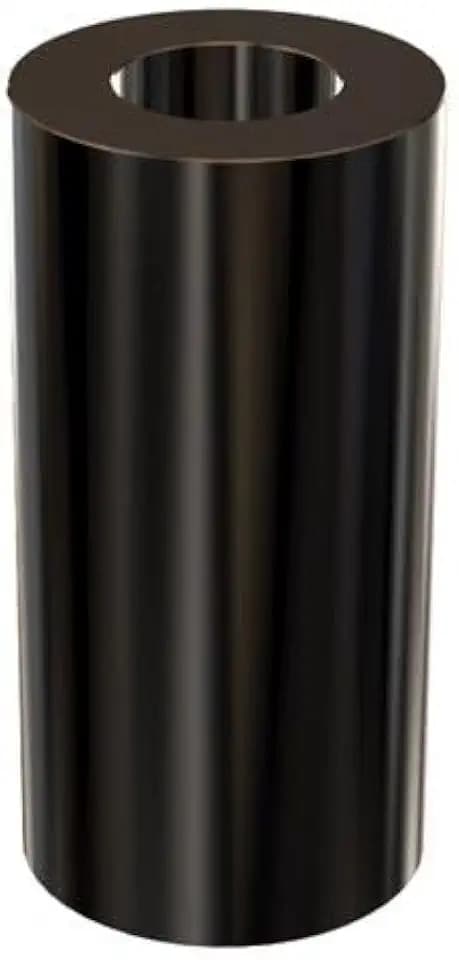 Black Aluminum Spacer 1/2" OD x 1/4" ID x 1" Long-Round Spacer Unthreaded Standoff Bushing Anodized Finish, Fits Screws Bolts 1/4" or M6 by Metal Spacers Online (100 Pack)