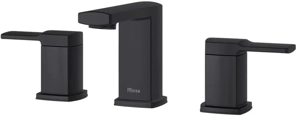 Pfister, LG49-DAPB, Deckard 1.2 GPM 8" Widespread Bathroom Faucet, Matte Black
