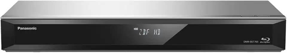 Panasonic DMR-BST765AG Blu-Ray Player und Recorder mit Twin HD DVB-S Tuner, 500 GB Festplatte, 4K Upscaling, Ultra HD, Simultanaufnahme, Smart Ready, Silber