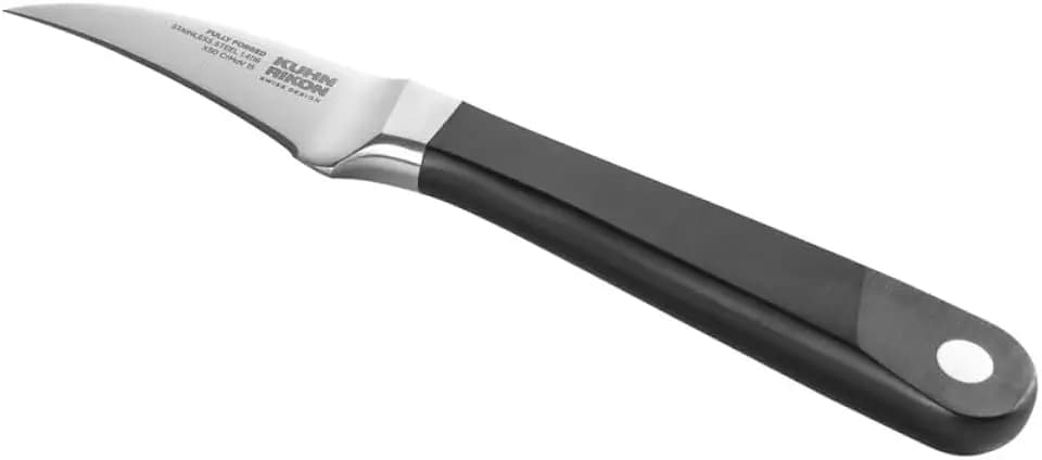 Kuhn Rikon Culinary Forged Paring Knife, Peeling Knife for Fruits and Vegetables, Bird Beak Blade, Forged Stainless Steel, Made in Portugal