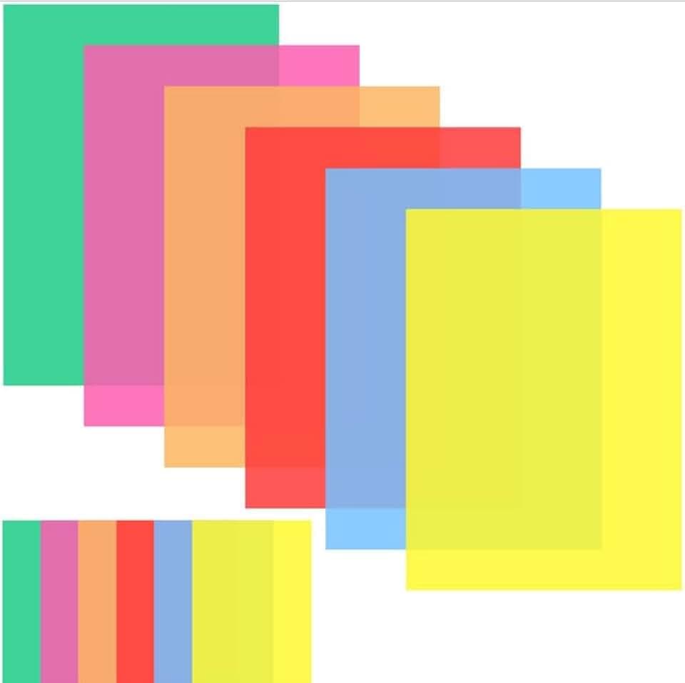 12 Pieces Colored Overlays for Dyslexia, Dyslexia Reading Sheets (A5)