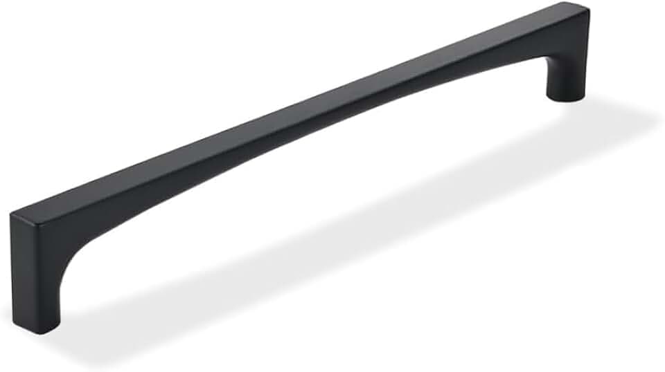 khtumeware 1 Pack Solid Handles Black Appliance Handle Pull 18-Inch(457mm) Matte Black Cabinet Pulls,Heavy Duty Brushed Brass Handles for Kitchen Cabinets, Cupboards, Drawers and Bathroom Hardware