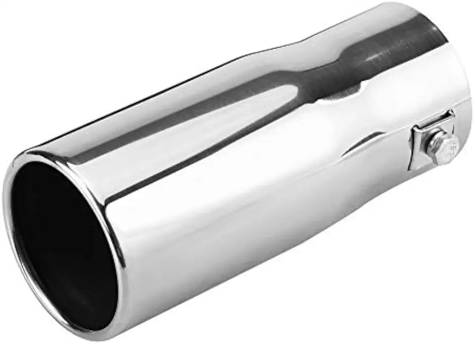 Auspuffblende Auspuff Schalldämpfer Endrohr Edelstahl Auspuffrohr Hinten Flaches Endrohr Endschalldämpfer Auspuffendrohr für Kleinwagen mit Einem Originalen Auspuffdurchmesser von 55–65mm