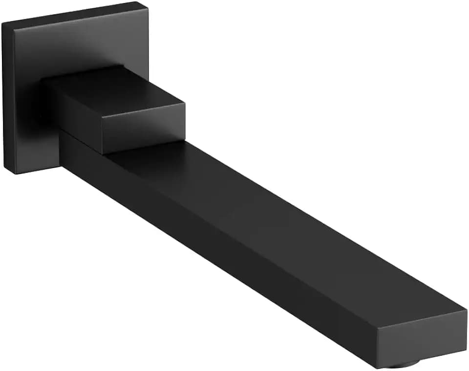 AYIVG Bathroom Matte Black Brass Folding Spout Tub Wall Mounted Bathtub Faucet Shower System Set