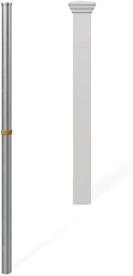 WamBam Newport 3ft White Vinyl Finishing Post