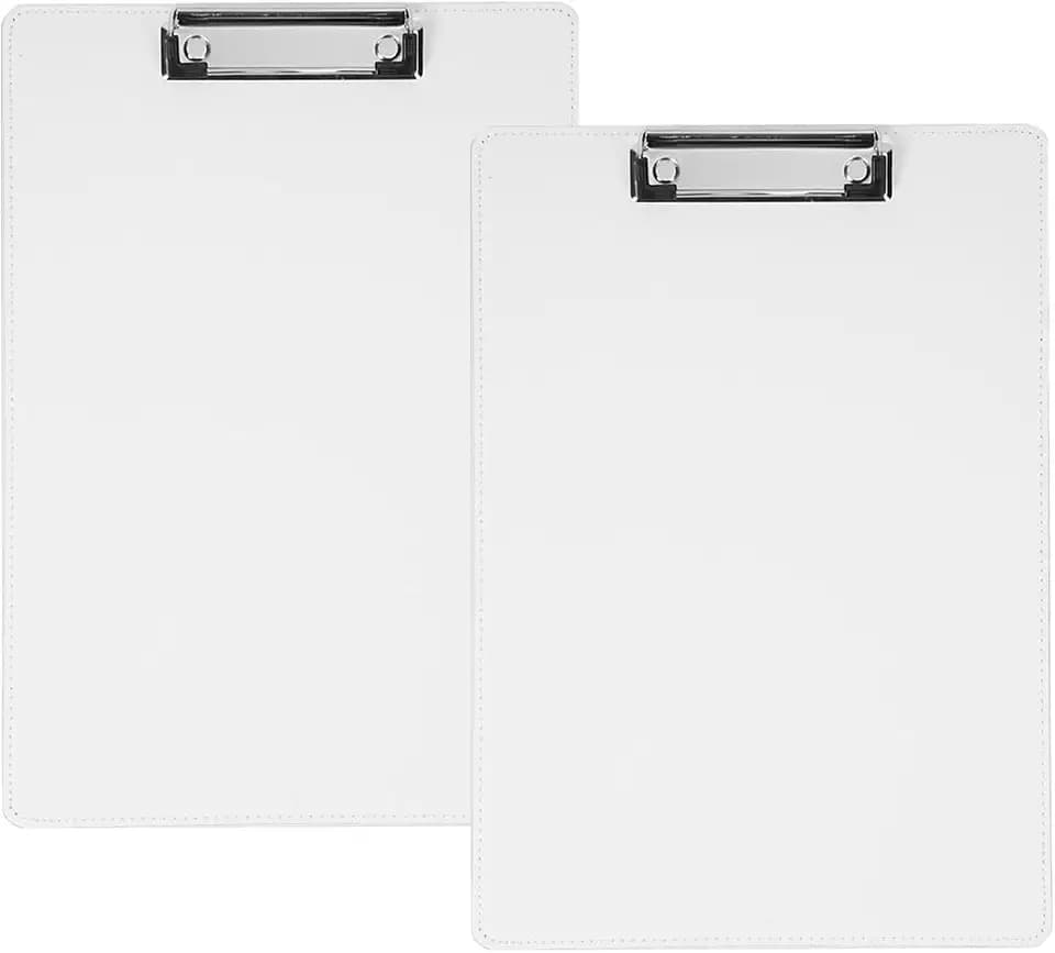 2Pcs Sublimation Clipboard Blanks with Self-Installing Clips, 9" x 12.5", Suitable for Office Projects and School Supplies