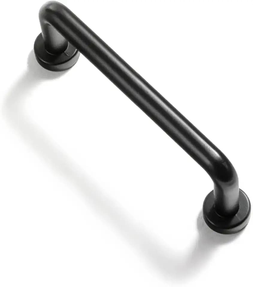 Goo-Ki 6 Pack 3" Center to Center Matte Black Modern Cabinet Pulls Solid Contemporary Home Improvement Hardware Drawer Pulls Zinc Alloy Kitchen Handles