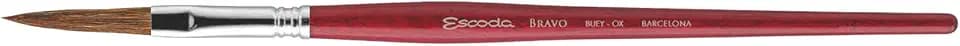 Escoda Bravo Series 6218 Artist Oil and Acrylic Paint Brush, Light Ox Hair, Long Filbert, Size 2
