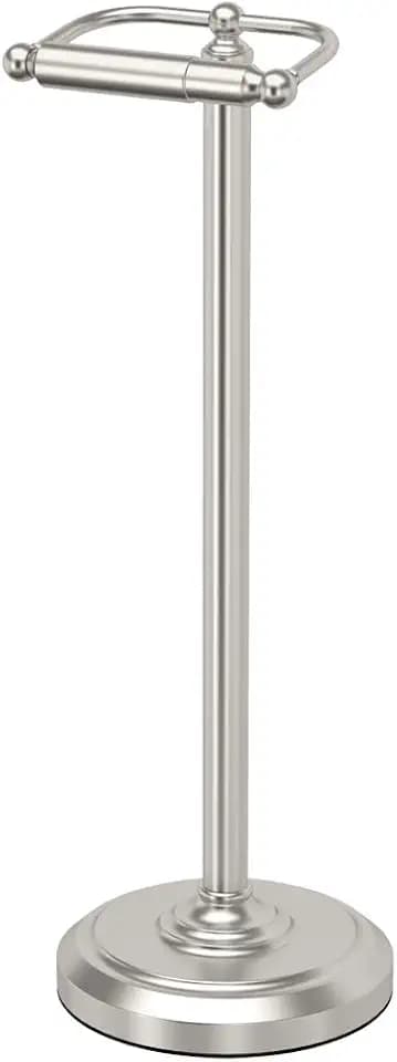 Gatco 1436SN Pedestal Toilet Paper Holder, Satin Nickel
