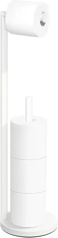 Toilet Paper Holder Stand, White Toilet Paper Holder Free Standing