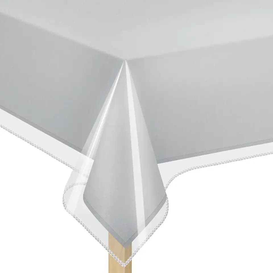 Elaine Karen Clear Plastic Table Cover Protector 60''x90'' Oval