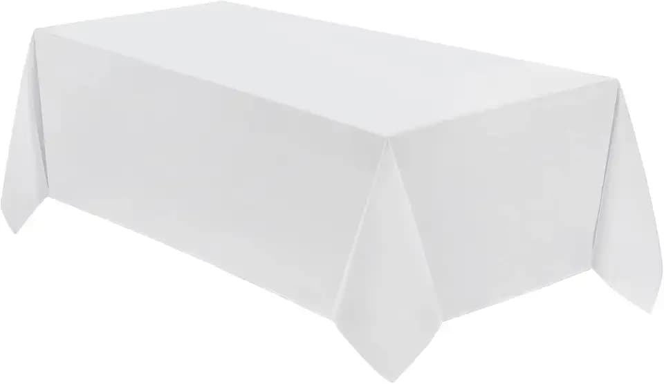 VidaFete Classic Series 1 Pack 90 * 132inch White Rectangle Tablecloth
