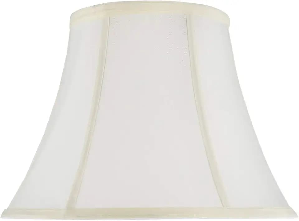 Aspen Creative 30216A Transitional Bell Shaped Spider Construction Lamp Shade, Pearl & Ivory, 7" Top x 13" Bottom x 9-1/2" Slant Height