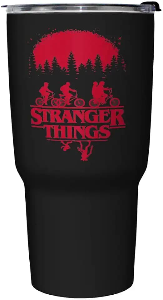 Netflix Stranger Things SIMPLE POSTER 27 oz Stainless Steel Travel Mug, Multicolor