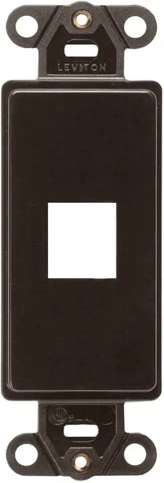 Leviton QuickPort Decora Insert, 1-Port, Brown, 41641-B