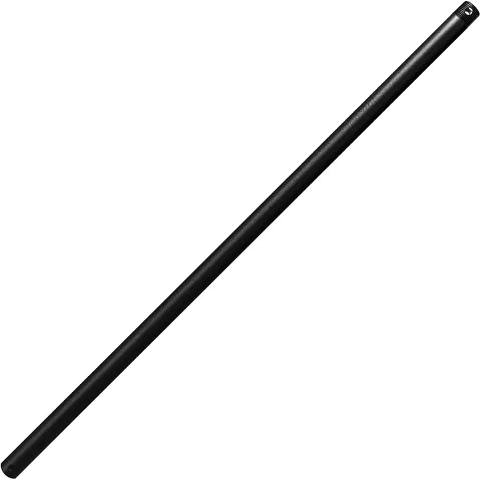 36 Inch Ceiling Fan Downrod, 3 FT Black Threaded Fan Downrod