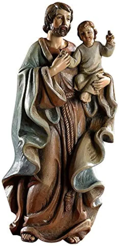 Avalon Gallery Inspirational Statue Saint Joseph with Child Figurine, 4-Inches