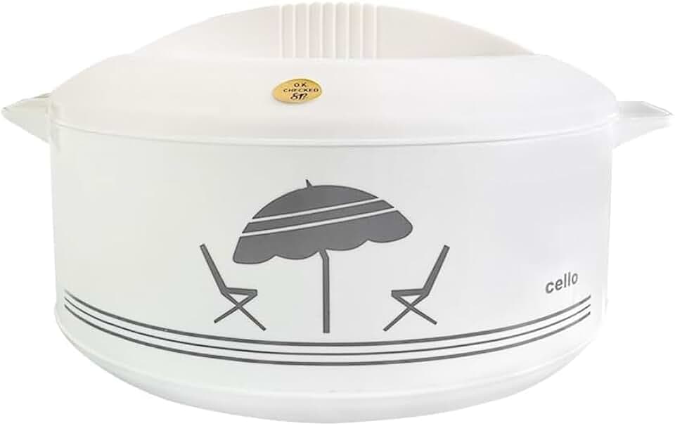 Cello Chef Deluxe Insulated Hot Pot Casserole 1500, White