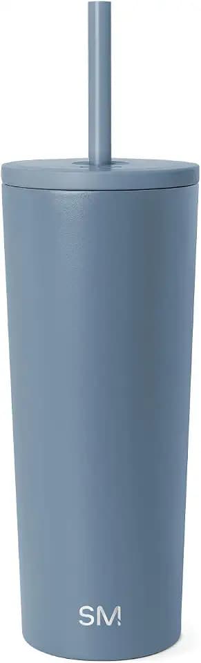 Simple Modern Iced Coffee Tumbler, Insulated | 24oz | Blue