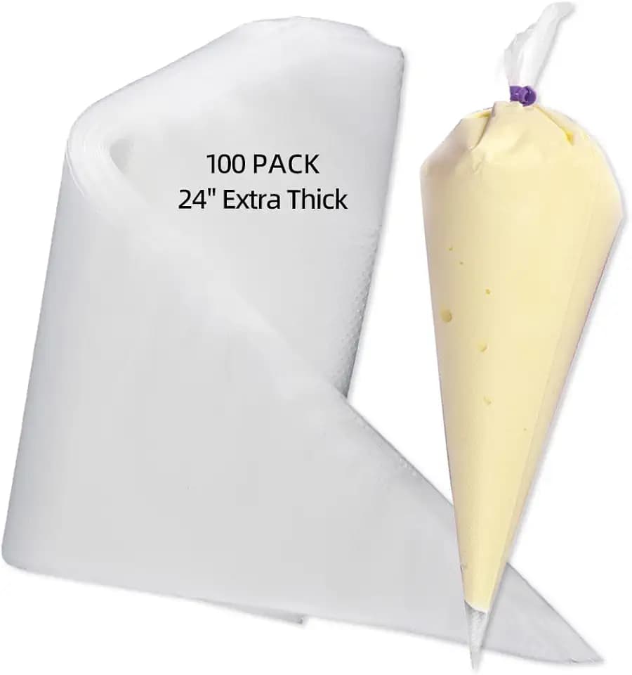 24 Inch Disposable Large Piping Bags,100 PACK Extra Large Thick Pastry Bags