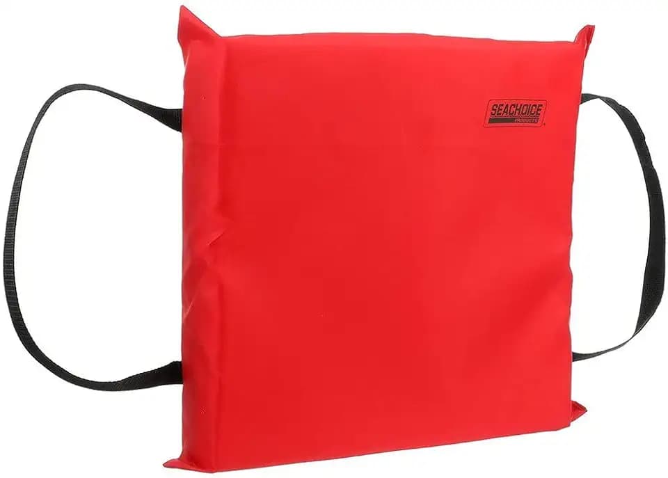 Seachoice Emergency Marine Foam Flotation Cushion, Square, 15 in. X 15 in, Red