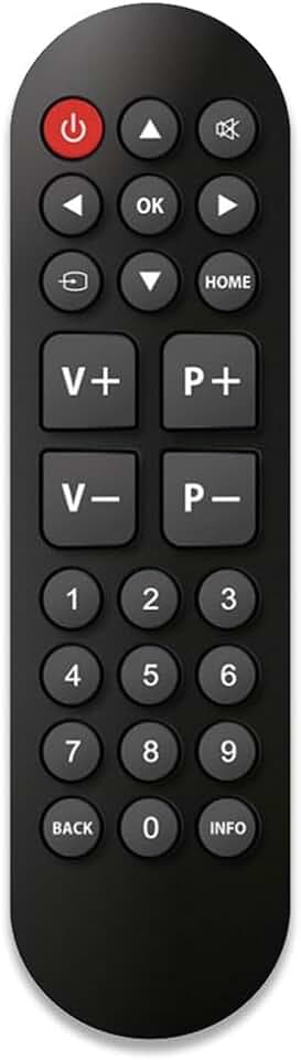 CGV Fidelio Easy 5 Universal-TV-Fernbedienung für Verschiedene Marken, ohne Programmierung mit großen Tasten, speziell für Senioren: Fernbedienung für Samsung, LG, Sony, Philips und