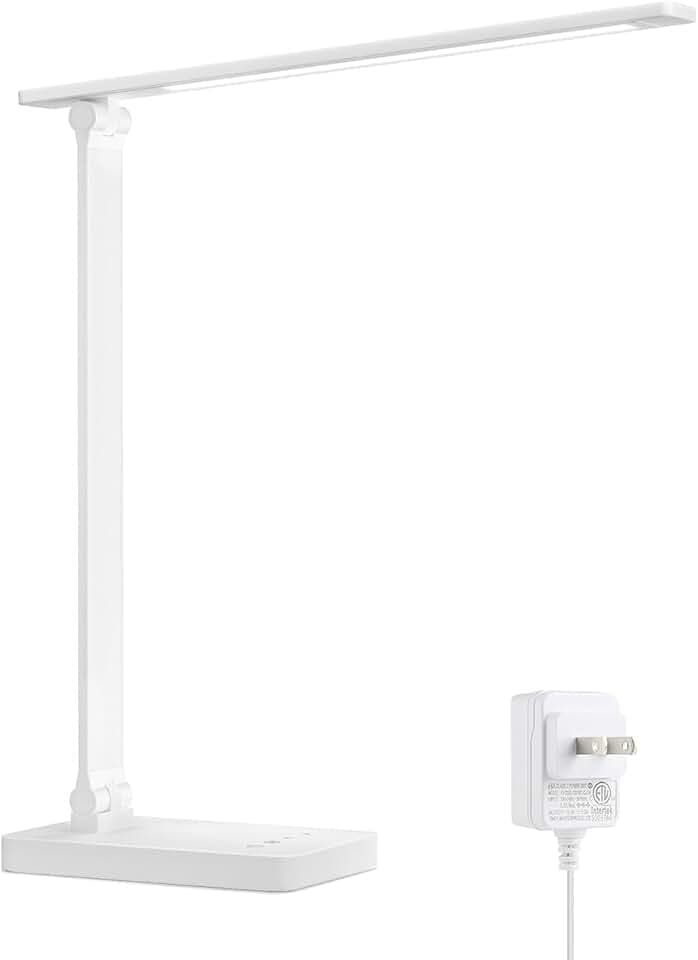 Lepro LED Desk Lamp 9.5W 800lm, Metal Desk Light for Home Office, White