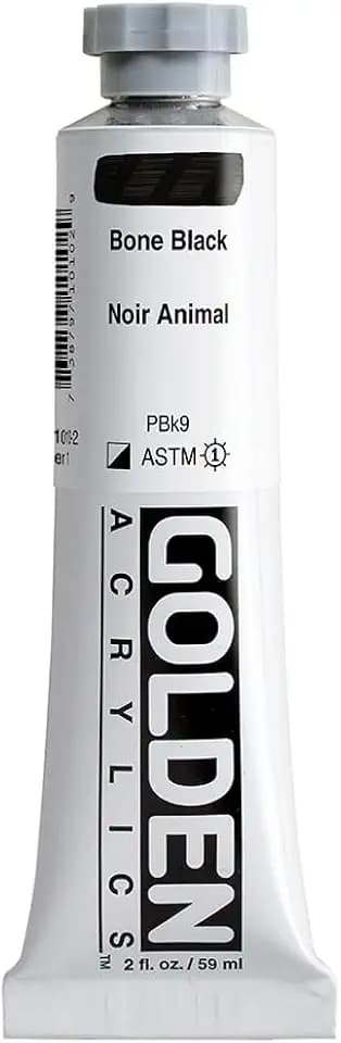 GOLDEN Heavy Body Acrylics, Bone Black, 2 fl. oz. Tube