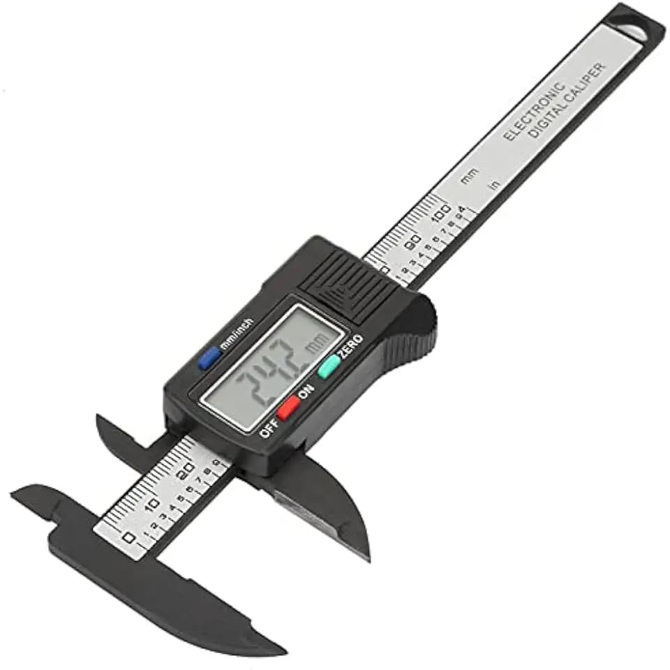 Messschieber Digital Schieblehre, 0-100 mm / 0-4 in Kunststoff Elektronische Digital Messschieber mit LCD-Bildschirm, Auto-Off-Funktion, tragbar