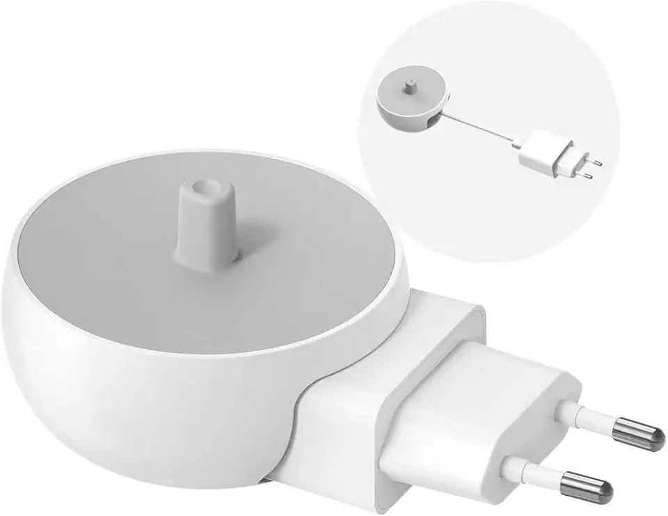CoolSmile Ladestation für Oral-B Elektrische Zahnbürste, Induktives Wandladegerät EU-Steckdose, Zahnbürsten Ladegerät Kompatibel mit Oral B Pro/Smart/Vitality/Kids/iO 2-6 (Weiß)