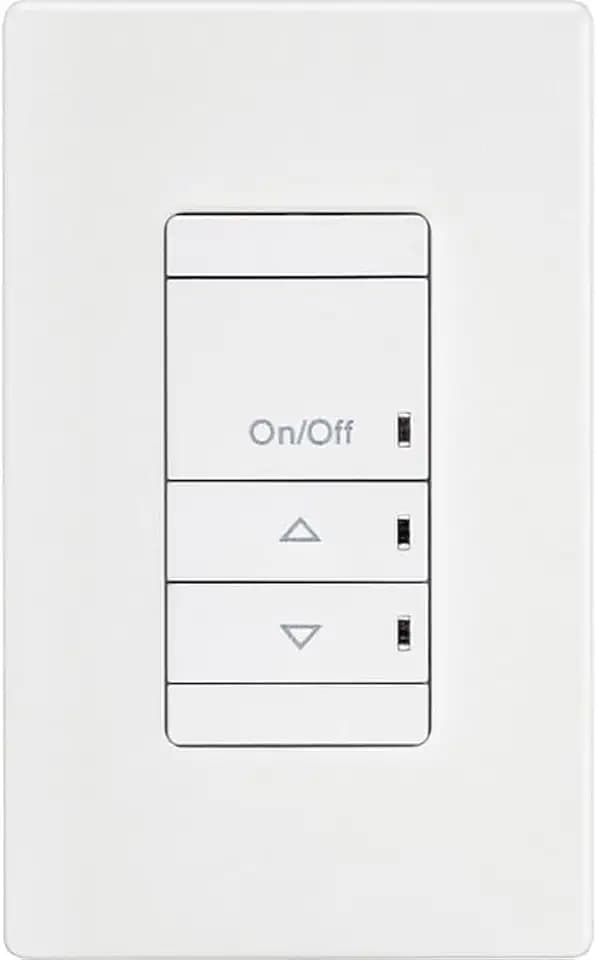 SensorSwitch Switchpod Push Button Dimming Light Switch with Multi-Way Operation, Supports Up to 9 Devices, 0-10V Dimmer Switch for Commercial Spaces, Includes Screwless Wall Plate, White