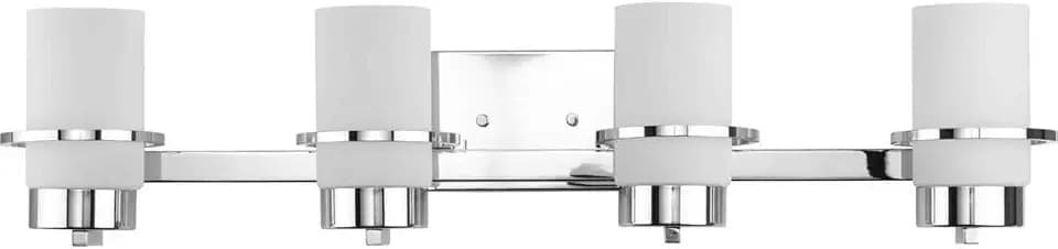 Progress Lighting Reiss 4-Light Bath Vanity Light, Polished Chrome