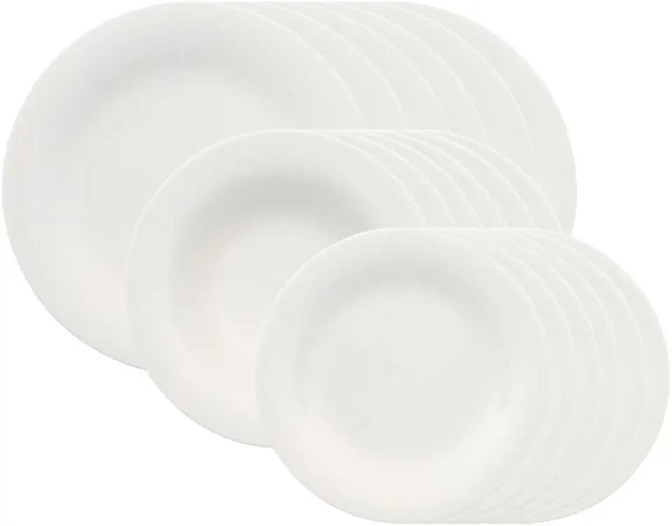 Villeroy & Boch New Cottage Basic 18 Piece Dinnerware Set, White