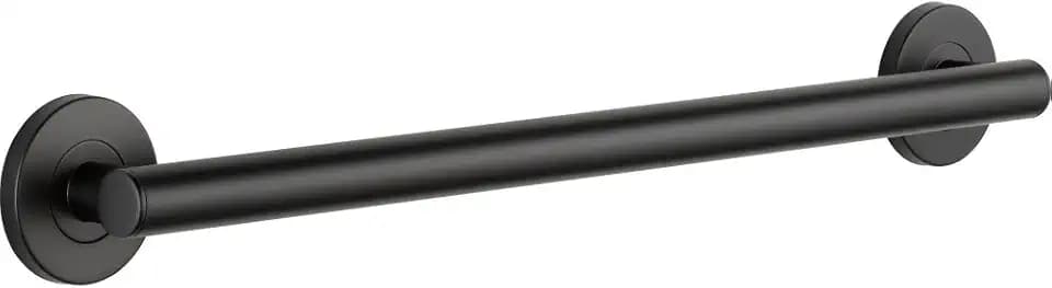 DELTA FAUCET 41824-BL Contemporary Decorative ADA Grab Bar 24 in, Matte Black