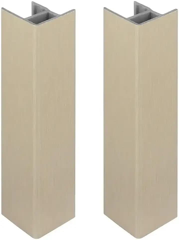 cyclingcolors 2x Verbinder für sockelleiste 120mm farbe edelstahl silber küche ecke Sockelblende Sockelecke küchensockel innenecken außenecken möbel